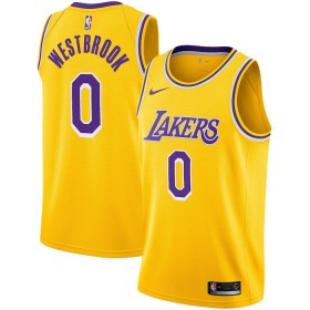 Dres Los Angeles Lakers Russell Westbrook 0 Nike 2022-23 Icon Edition Zlato Swingman